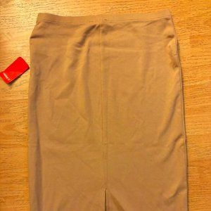 Forever 21 Tan Jersey Pencil Skirt